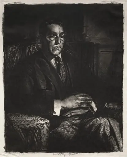 Speicher Seated in a Chair, by George Bellows
