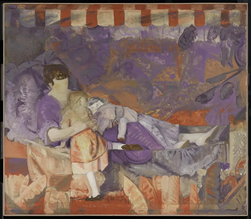 Study of Emma and the Children, by George Bellows