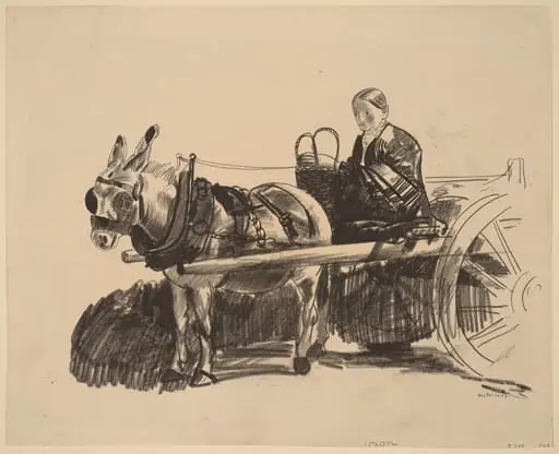 The Donkey Cart, by George Bellows