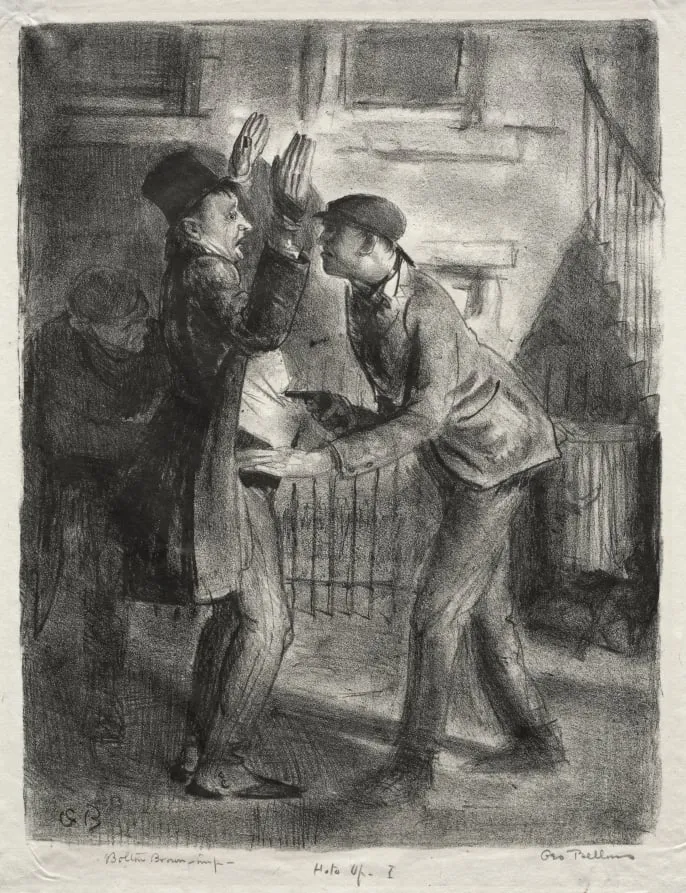 The Holdup, first state, by George Bellows, 1921