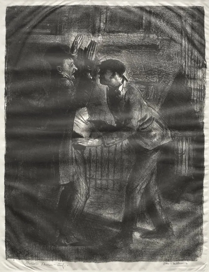The Holdup, second state, by George Bellows, 1921