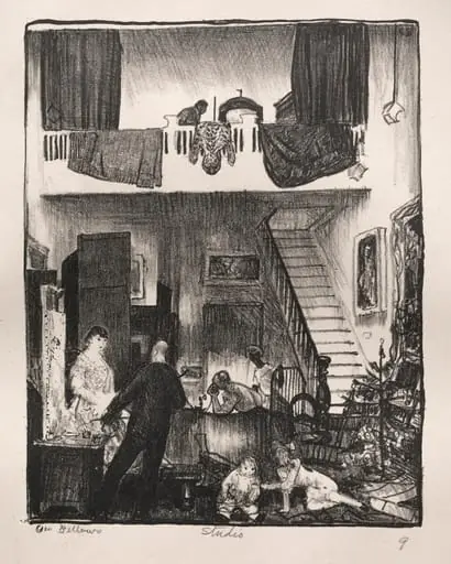 The Studio, Christmas 1916, by George Bellows