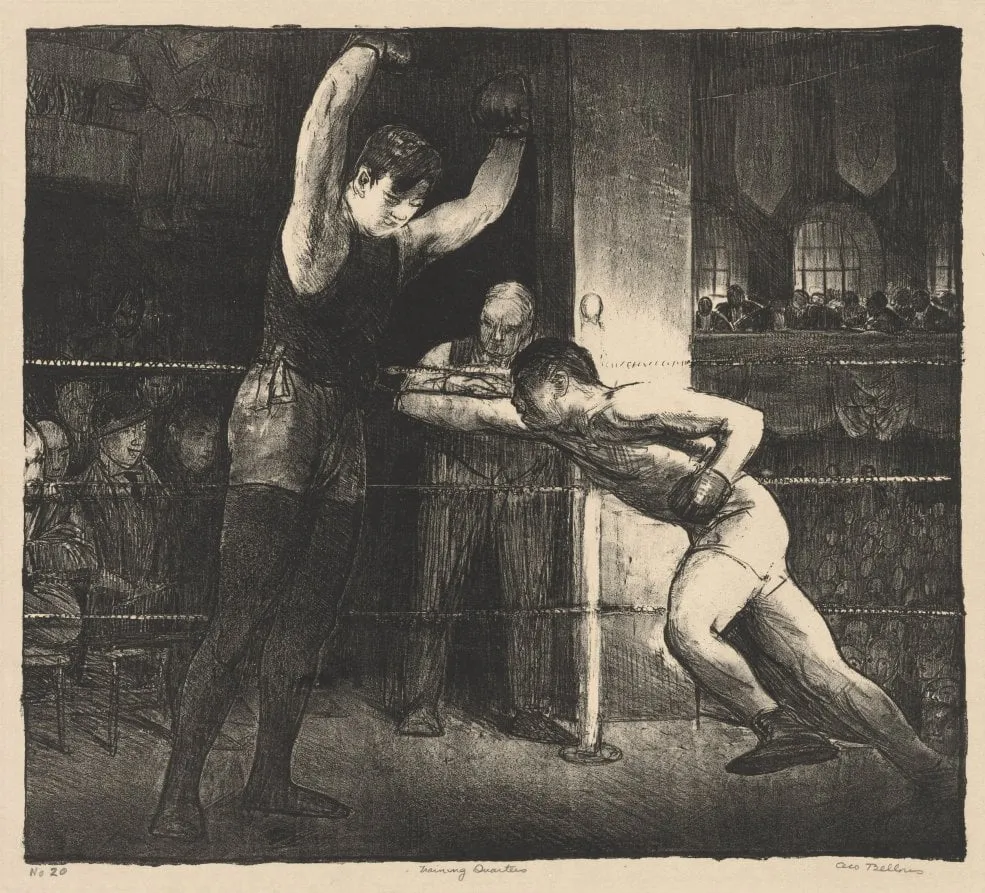 Training Quarters, by George Bellows, 1916
