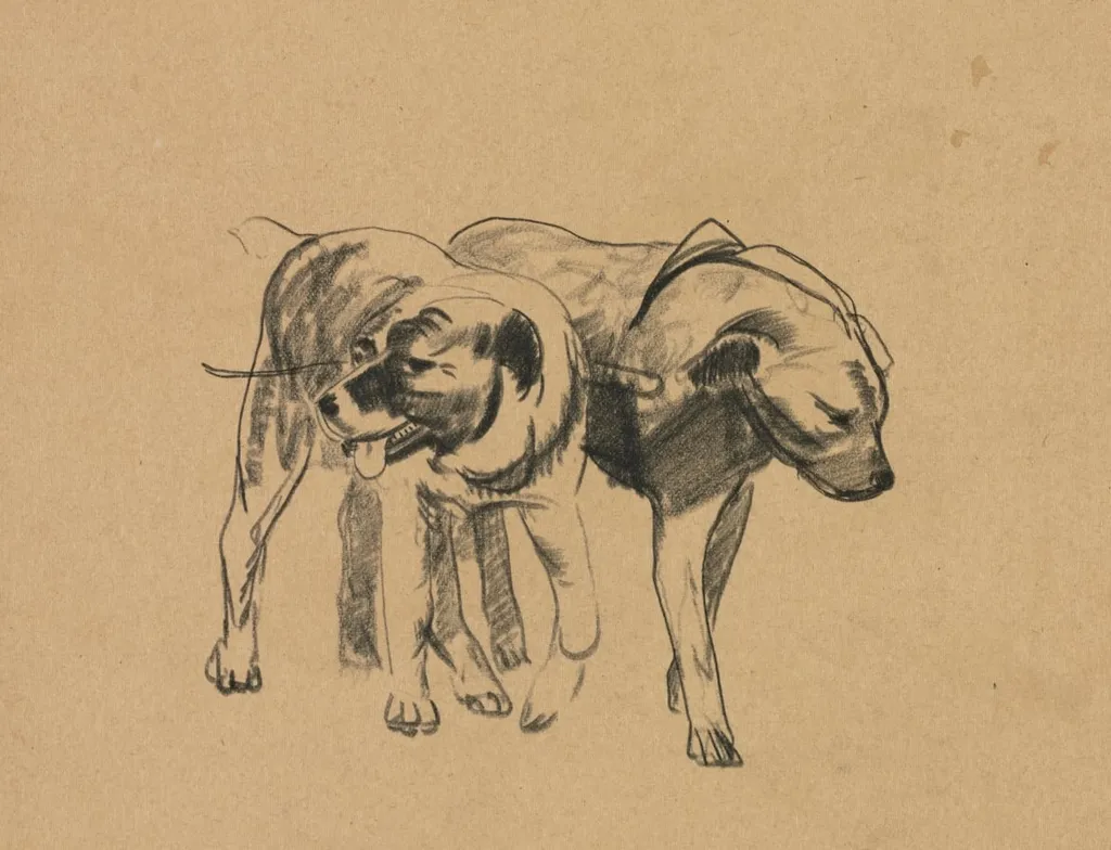 Two Dogs, by George Bellows, 1912