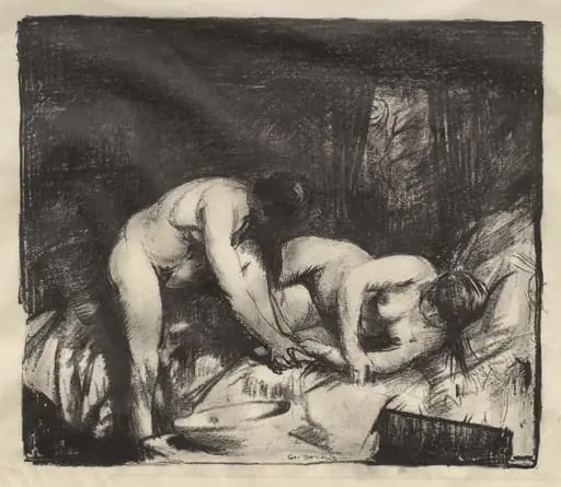 Two Girls, first state, by George Bellows