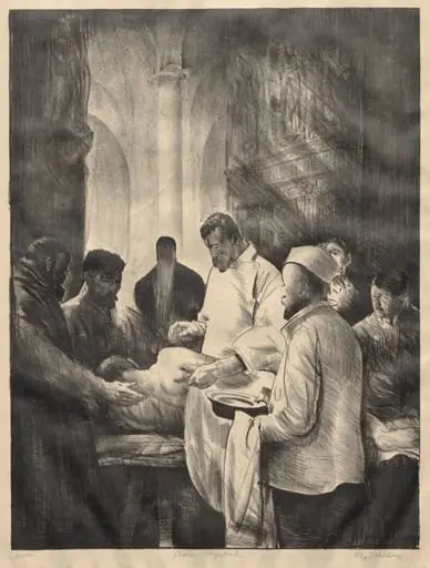 War Series: Base Hospital, Second Stone, by George Bellows