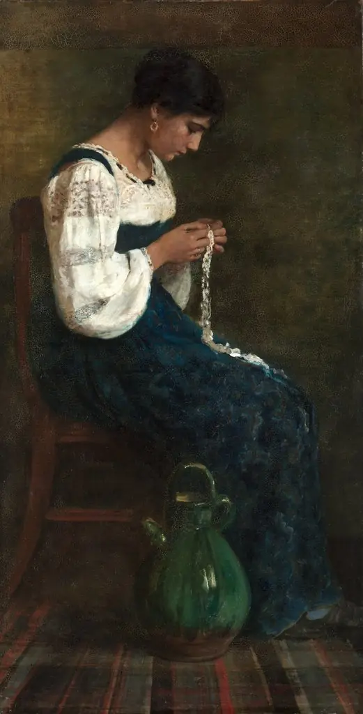 Capri Lace Maker, by George Bernard Butler