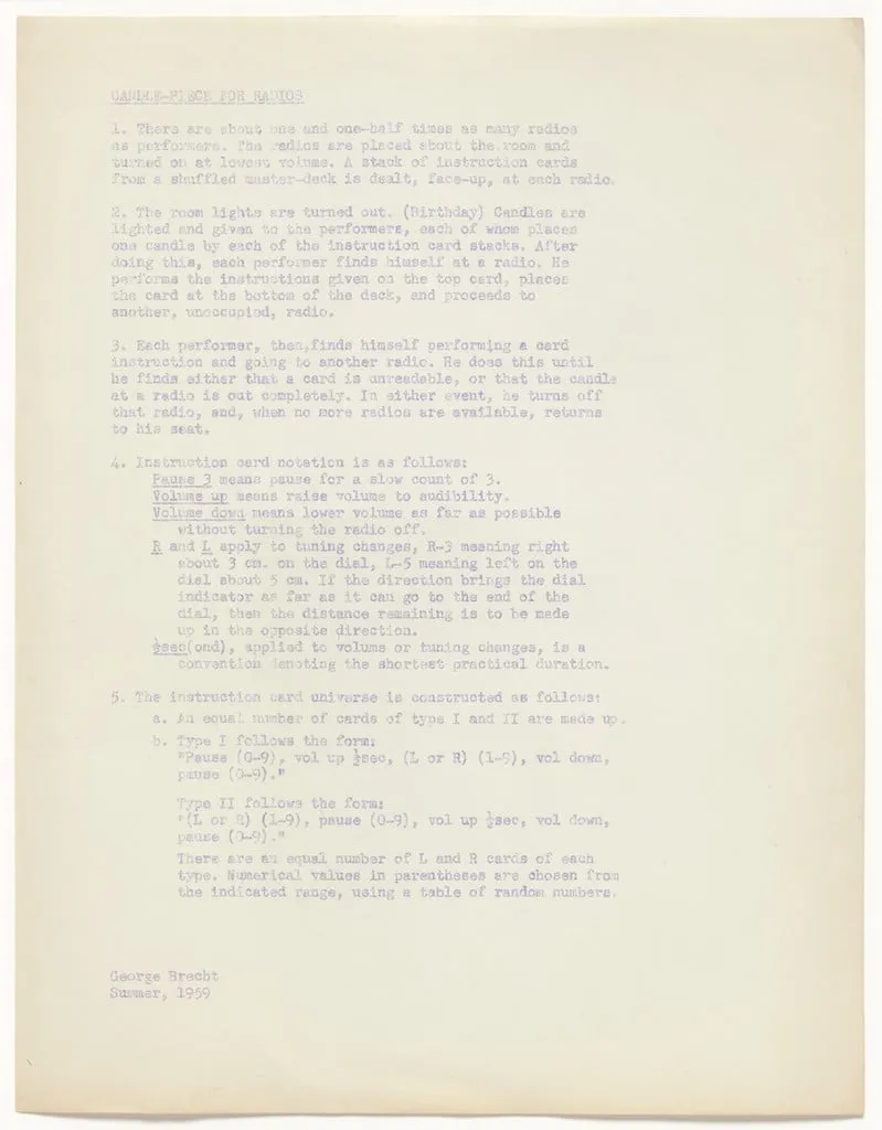 Untitled, by George Brecht, 1959