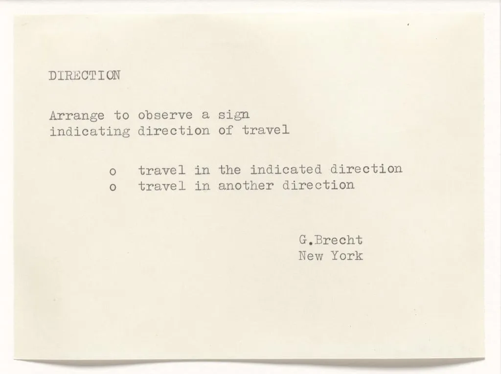 Untitled, by George Brecht, 1962