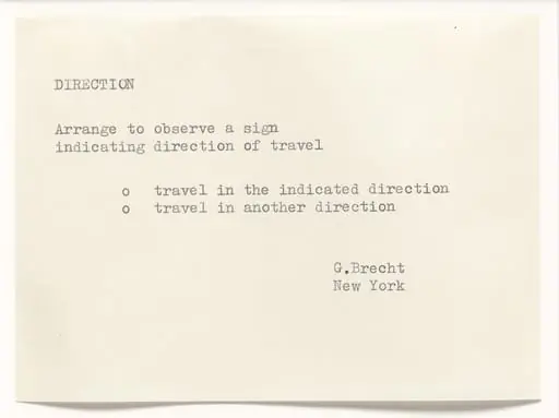 Untitled, by George Brecht