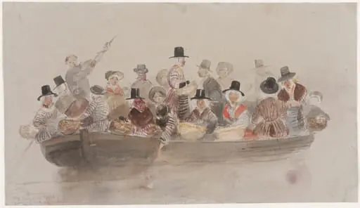 Market Ferryboat at Swansea, by George Bryant Campion