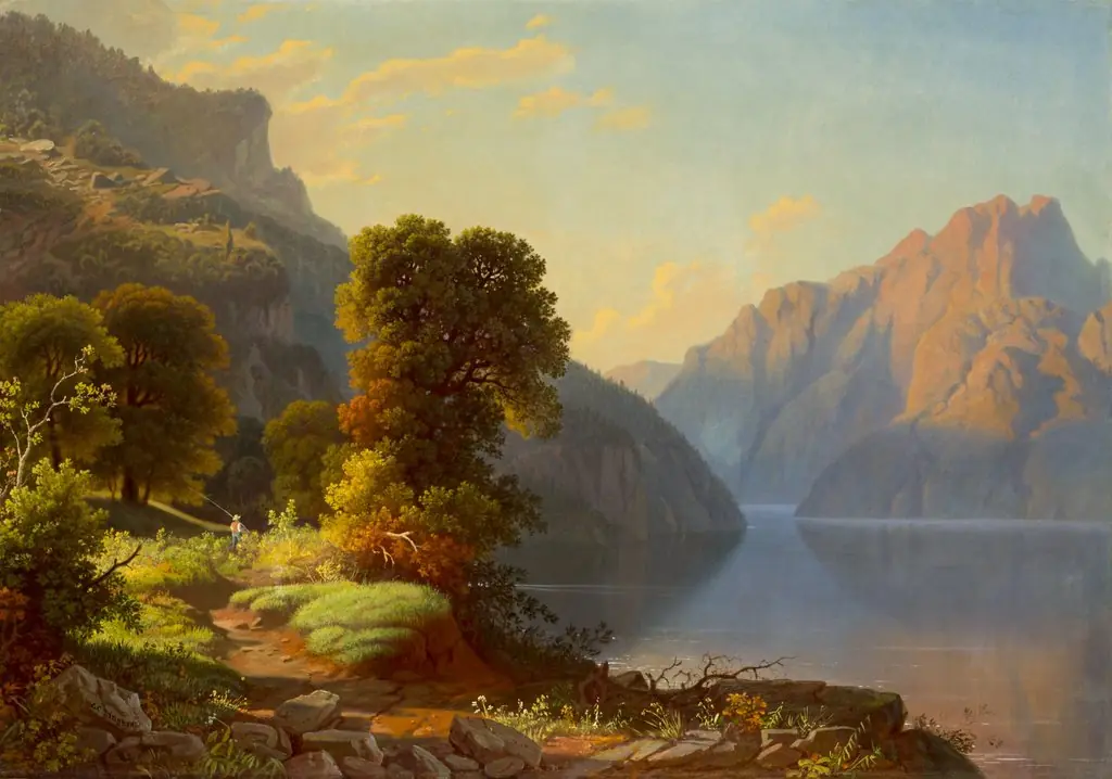 A View of a Lake in the Mountains, by George Caleb Bingham