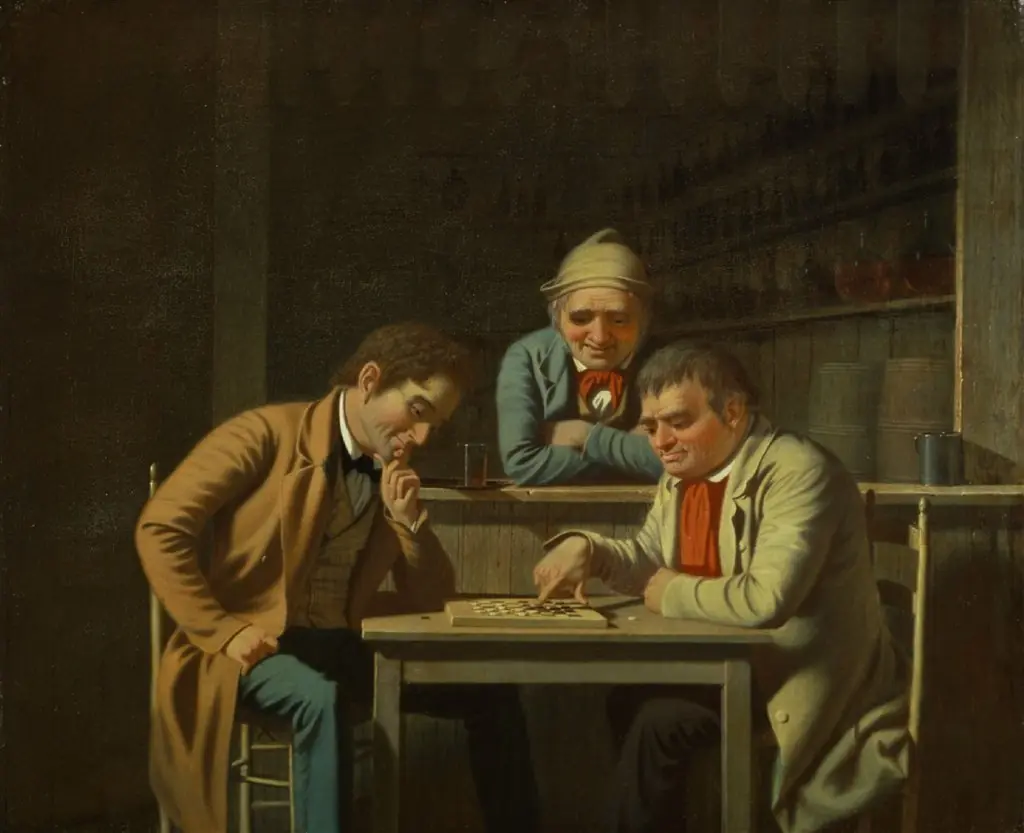 The Checker Players, by George Caleb Bingham