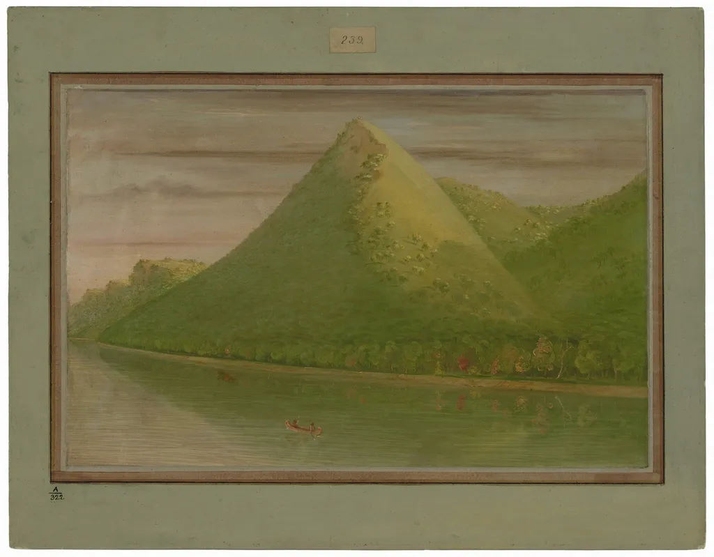 منظر "خيمة بايك", by George Catlin, oil, 1865