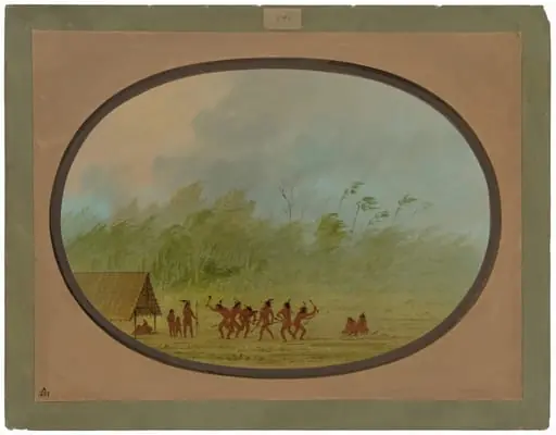 A Connibo Wigwam, by George Catlin