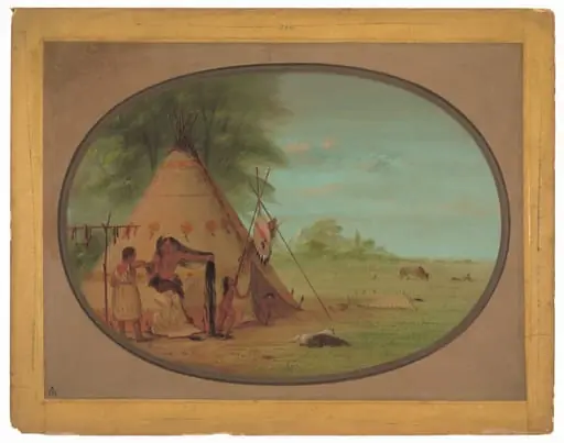 A Crow Chief at His Toilette, by George Catlin