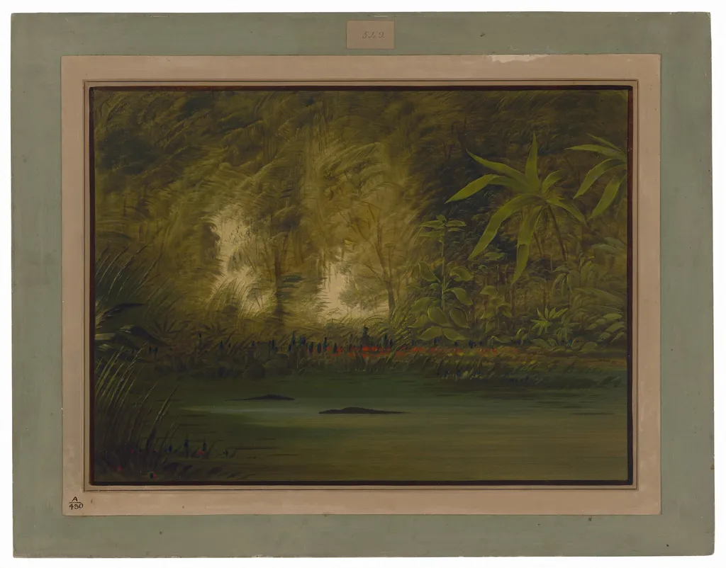 A Lagoon of the Upper Amazon, by George Catlin, oil, 1862