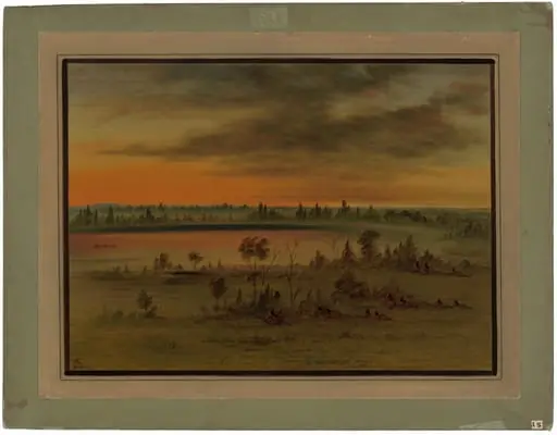 A Sioux War Party, by George Catlin