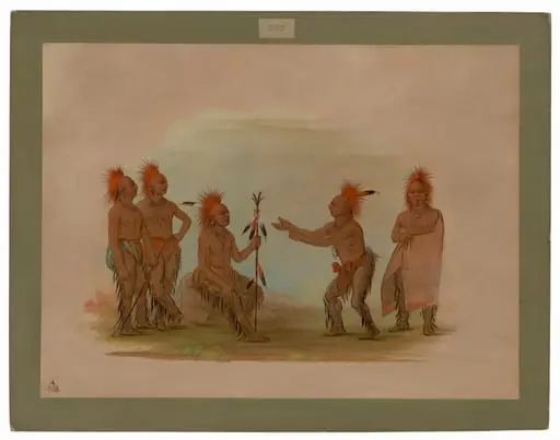 Black Hawk and the Prophet - Saukie, by George Catlin