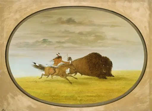 Buffalo Chase, by George Catlin