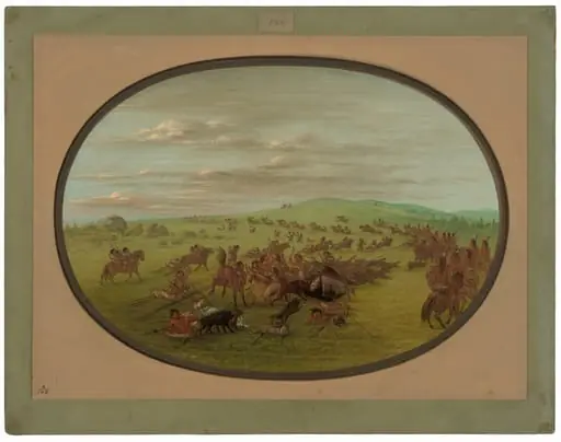 Camanchees Moving, by George Catlin