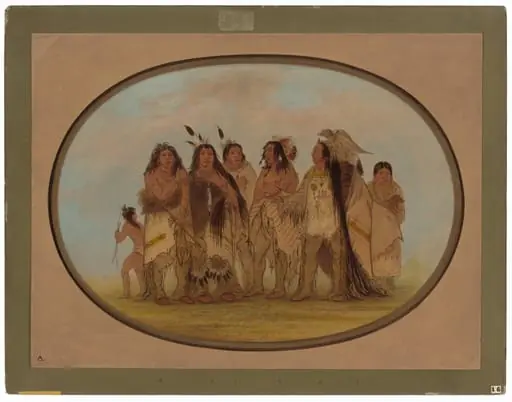 Distinguished Crow Indians, by George Catlin
