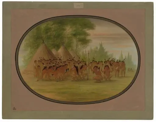 Eagle Dance - Choctaw, by George Catlin
