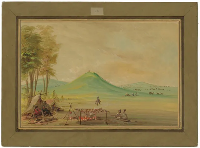 Expedition Encamped on a Texas Prairie.  April 1686