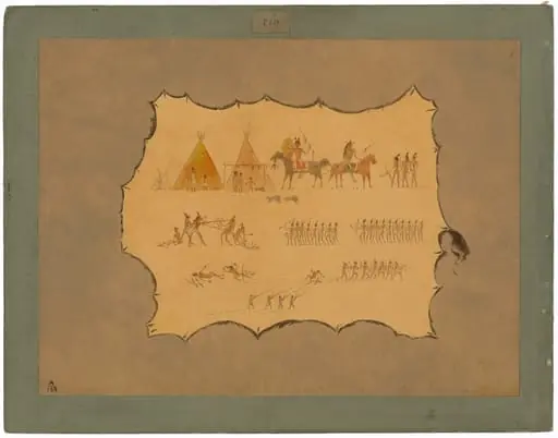 Facsimile of a Cheyenne Robe, by George Catlin