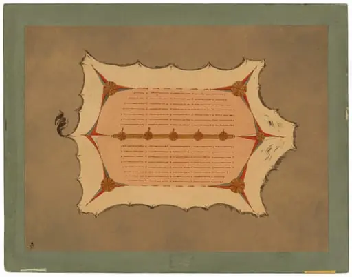 Facsimile of a Sioux Robe with Porcupine Quills, by George Catlin