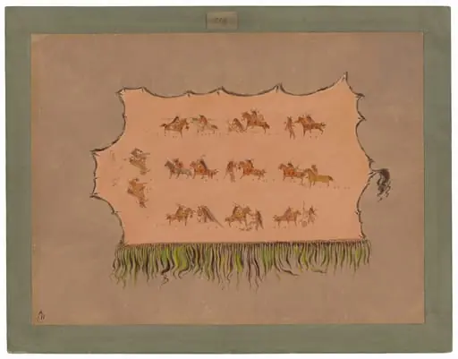 Facsimile of Chief Four Men's Robe - Mandan, by George Catlin