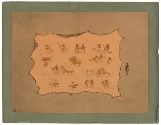 Facsimile of the Robe of Mah-to-toh-pa - Mandan, by George Catlin