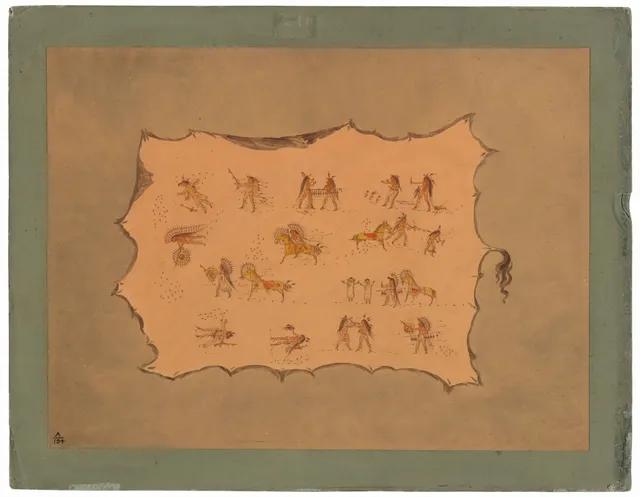 Facsimile of the Robe of Mah-to-toh-pa - Mandan