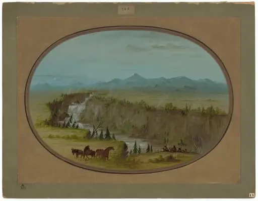 Falls of the Snake River, by George Catlin