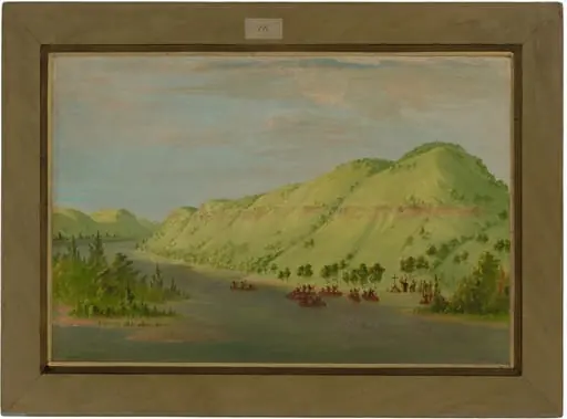 Father Hennepin Leaving the Mississippi to Join La Salle. May 8, 1680, by George Catlin
