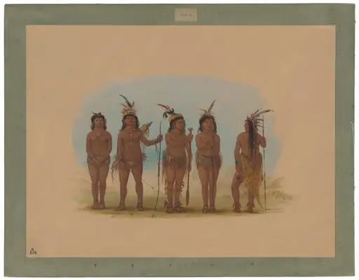 Five Caribbe Indians, by George Catlin