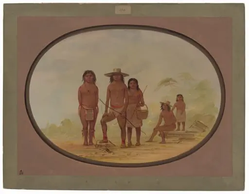 Five Maya Indians, by George Catlin