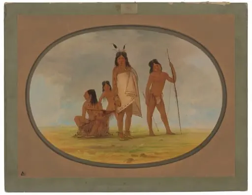 Four Flathead Indians, by George Catlin