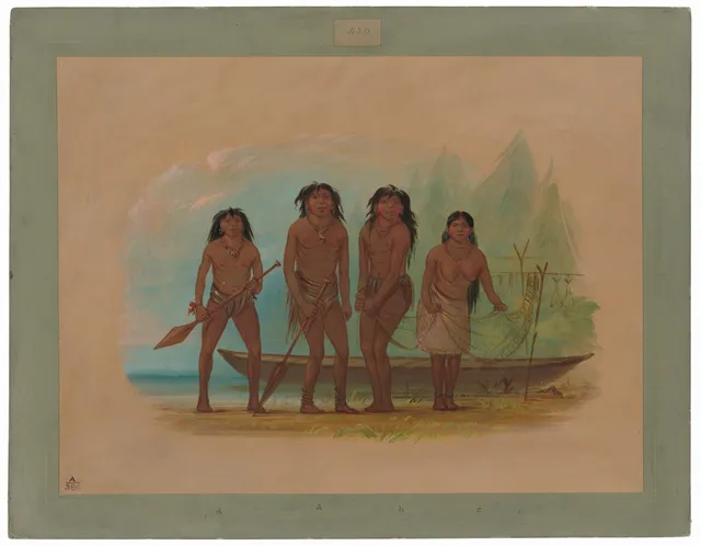 Four Fuegian Indians