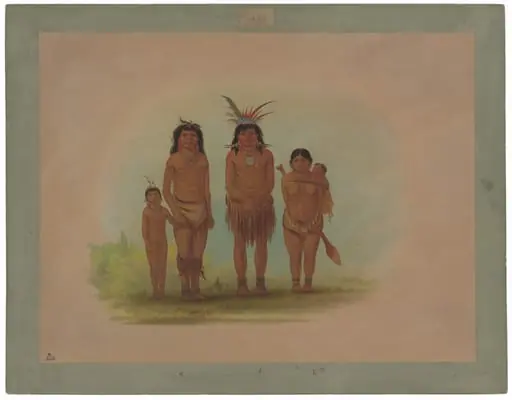 Four Sepibo Indians, by George Catlin
