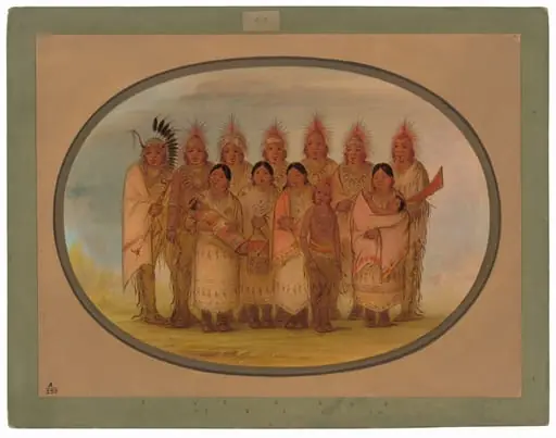 Iowa Indians Who Visited London and Paris, by George Catlin