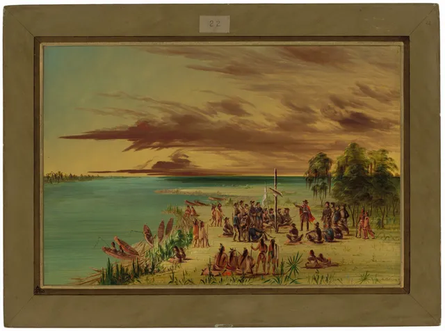 La Salle Claiming Louisiana for France.  April 9, 1682