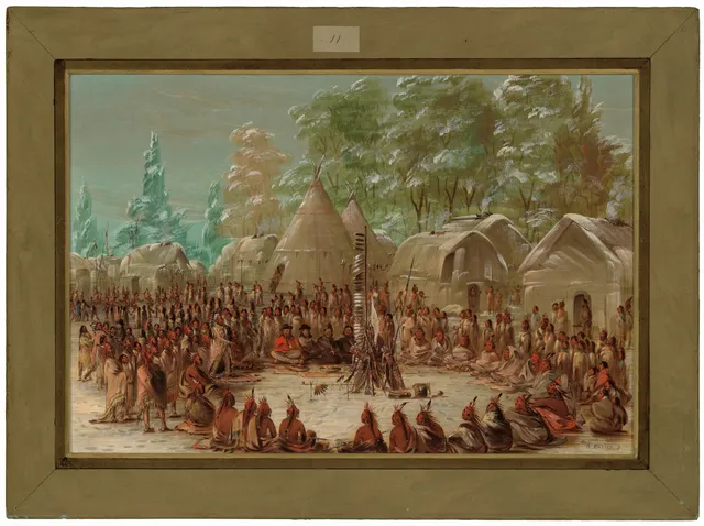 La Salle's Party Feasted in the Illinois Village.  January 2, 1680