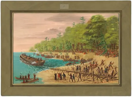 Launching of the Griffin. July 1679, by George Catlin