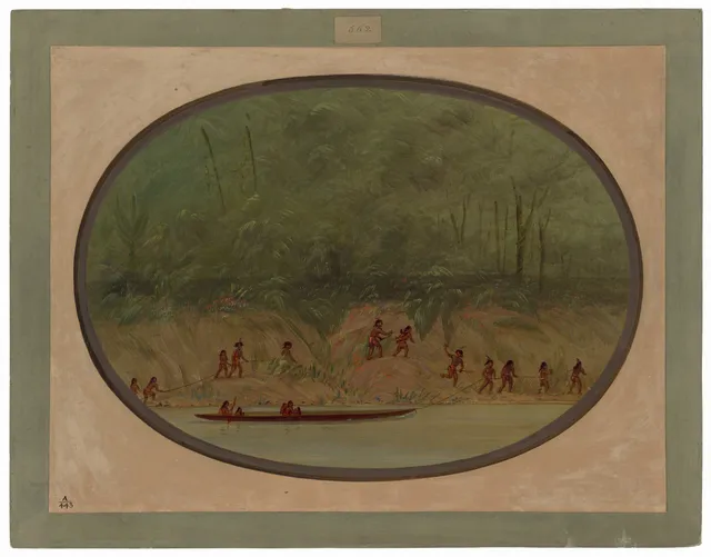 Lengua Indians Ascending the Rapids of the Rio Uruguay