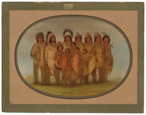 Ojibbeway Indians in Paris, by George Catlin