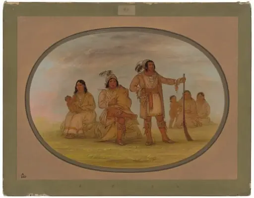 Osceola and Four Seminolee Indians, by George Catlin