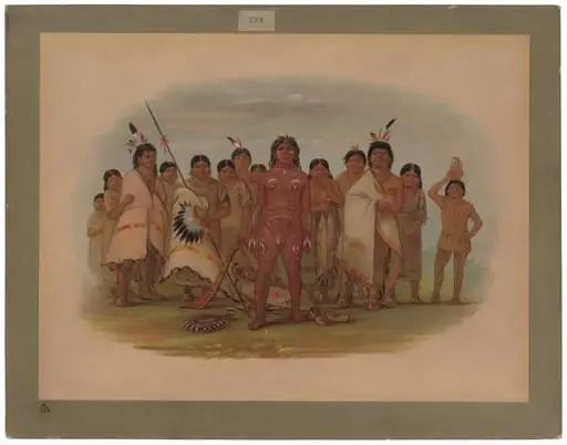 "Paint Me" - Apachee, by George Catlin