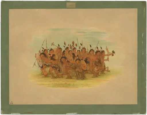Scalp Dance - Sioux, by George Catlin