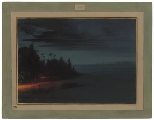 Spearing by Torchlight, by George Catlin